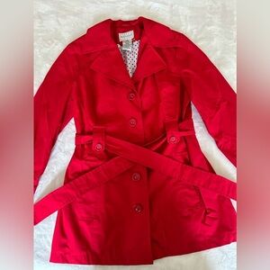 White Stag Womens Red Short Trench Coat